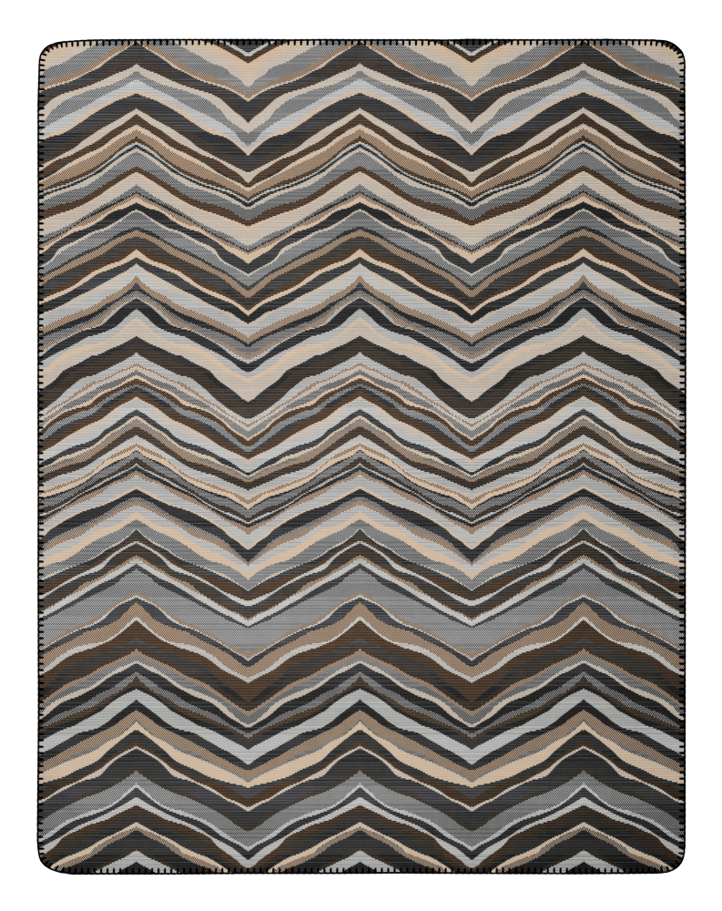 Biederlack Wohn- und Kuscheldecke 'Wild Lines' 150 x 200 cm Grau